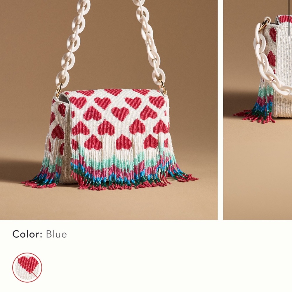 Anthropologie Beaded Fringe Shoulder Bag - Picture 4 of 4